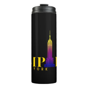 Empire State Building-New York-Vibrantes Gold Thermosbecher