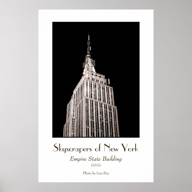 Empire State Building Poster (getönt) (Vorne)