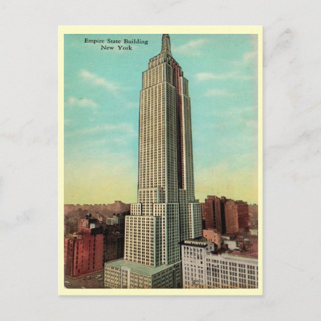 Empire State Gebäude der 1930er Postkarte (Vorderseite)