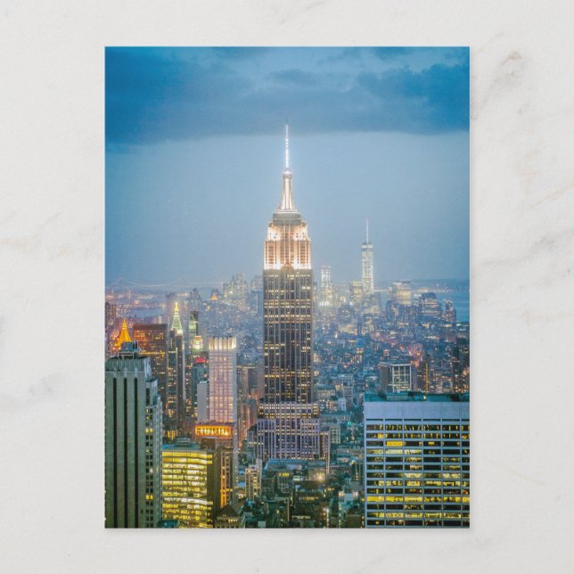 Empire State Gebäude in New York City Postkarte (Vorderseite)