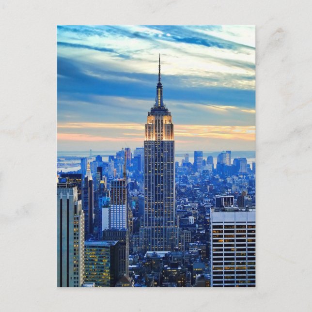 Empire State Gebäude, Manhattan, New York City Postkarte (Vorderseite)