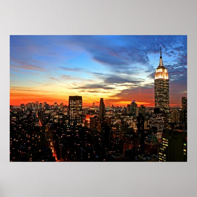 Empire State Gebäude/New York Print Poster (Vorne)