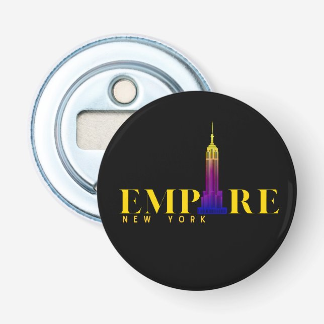 Empire State Gebäude-New York-Vibrant Gold Flaschenöffner (Vorderseite)