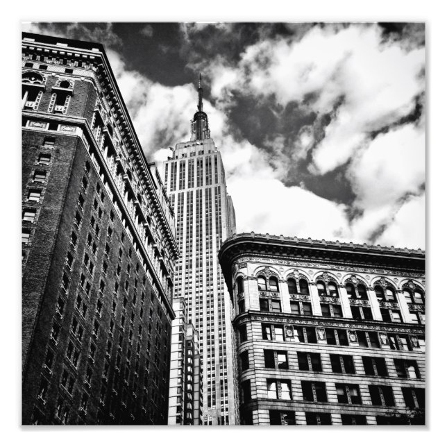 Empire State Gebäude und Wolkenkratzer Fotodruck (Vorne)