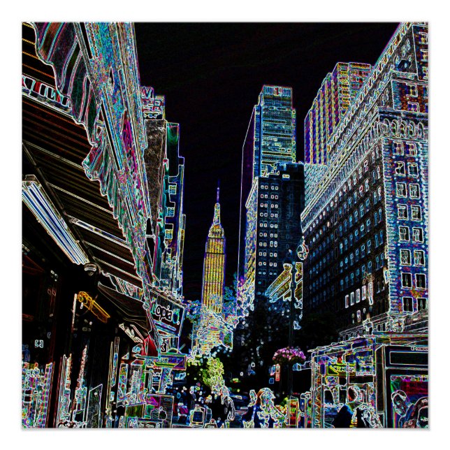 Empire State Gebäude vom 42. Poster (Vorderseite)