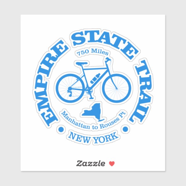 Empire State Trail (Radfahren) Aufkleber (Blatt)