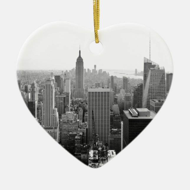 Empire States Gebäude Manhattan Keramik Ornament (Vorne)