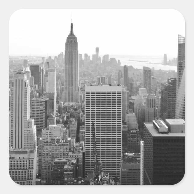 Empire States Gebäude Manhattan Quadratischer Aufkleber (Vorderseite)