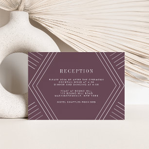 Empire Wedding Reception Card Eggpflanze Einladung