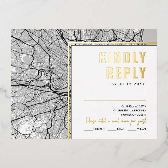 Emplacement de l'amour de Boston | Carte de répons (Recto)