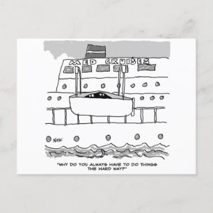 Emplacements sur une carte postale de bateau de cr