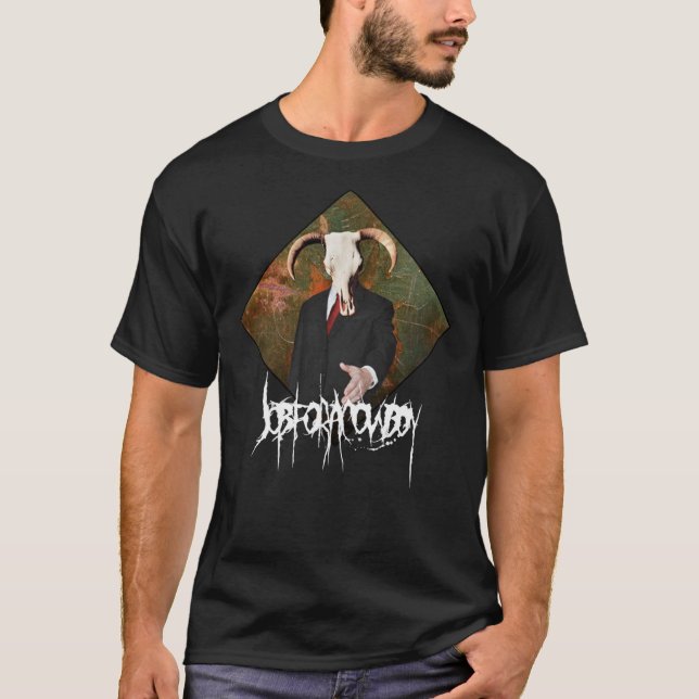 Emploi pour un cow-boy noir 2 T-shirt classique (Devant)
