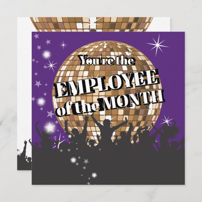 Employé de la carte de reconnaissance du mois (Devant / Derrière)