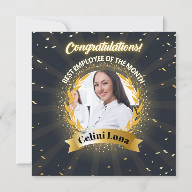Employé de la carte de reconnaissance du mois (Devant)