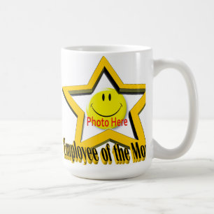 Employé de la tasse d'étoile et de photo de mois
