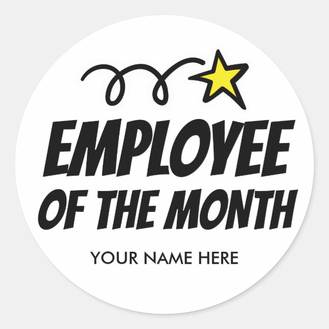 Employé du mois autocollants (Devant)