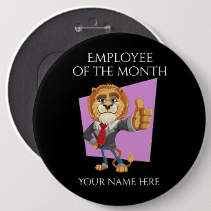 Employé Du Mois Bouton Arrondi De Badge