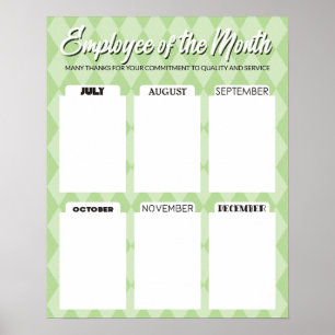 Employé du tableau photo 4X6 de l'affiche du mois