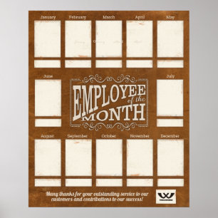 Employé en cuir du mois affiche photo