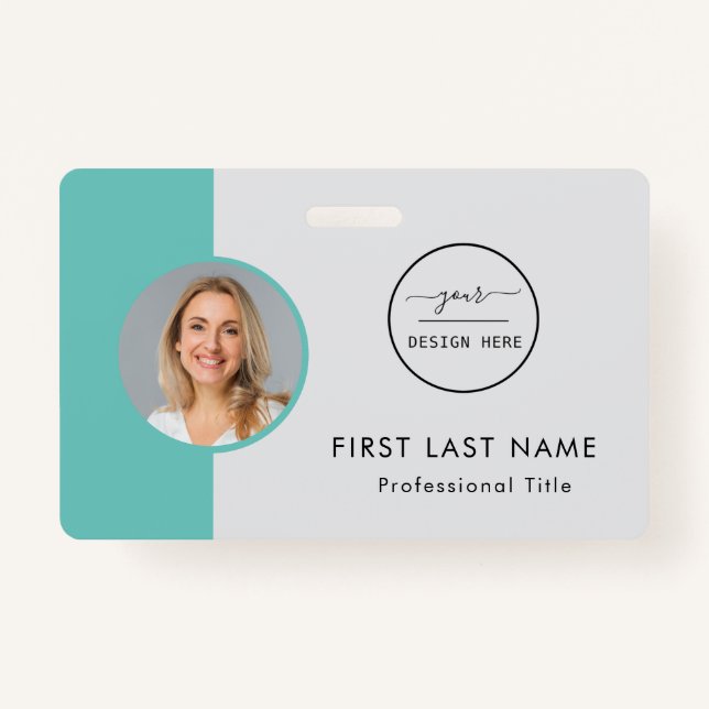 Employé personnalisé - Photo, logo, badge d'identi (Devant)