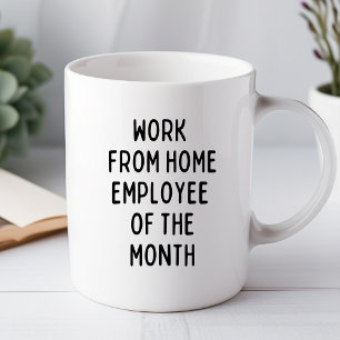 Employé travaillant à domicile Mug de bureau drôle
