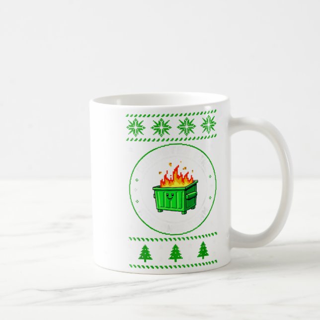 Employee Dumpster Fire Resnse Team Ugly Christmas  Kaffeetasse (Rechts)