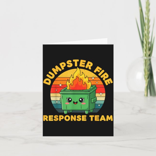 Employee Dumpster Fire Resnse Team Ugly Christmas  Karte (Vorderseite)