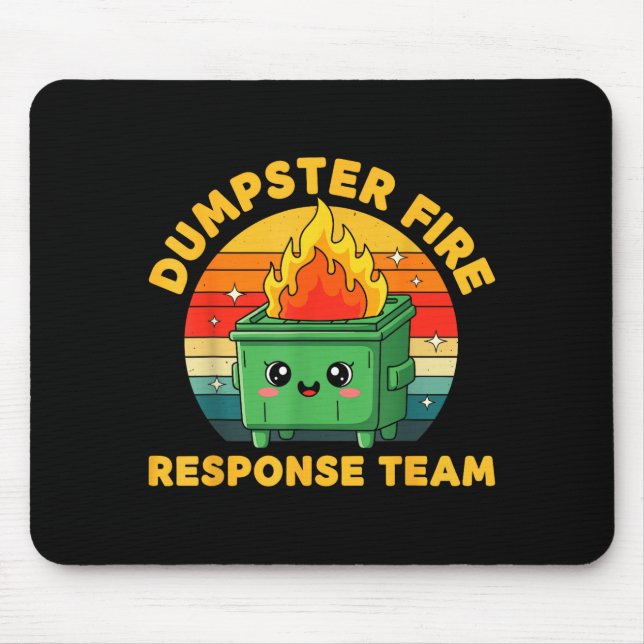 Employee Dumpster Fire Resnse Team Ugly Christmas  Mousepad (Vorne)