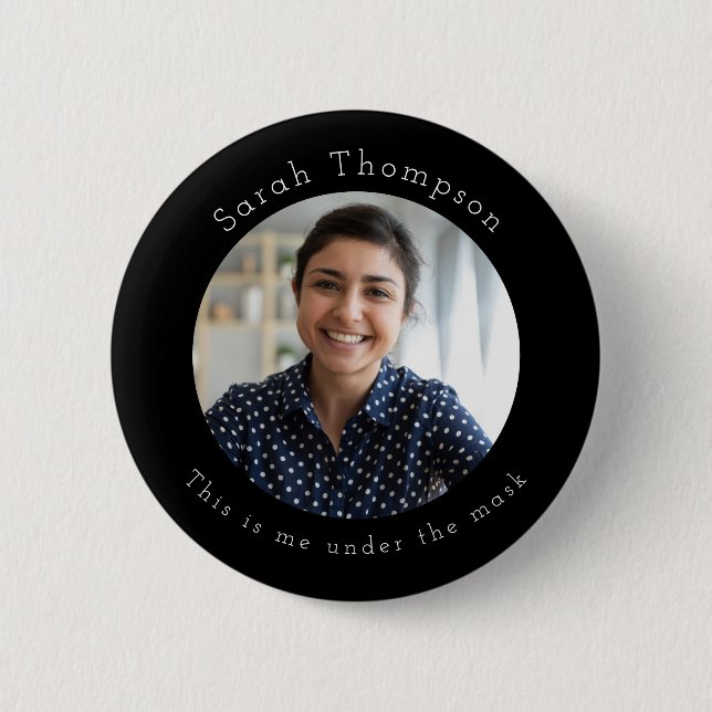 Employee ID Photo While Wearing a Mask Button (Vorderseite)