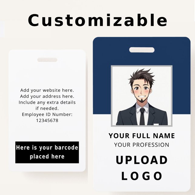 Employee Photo ID Name Barcode Logo Corporate Ausweis (Von Creator hochgeladen)