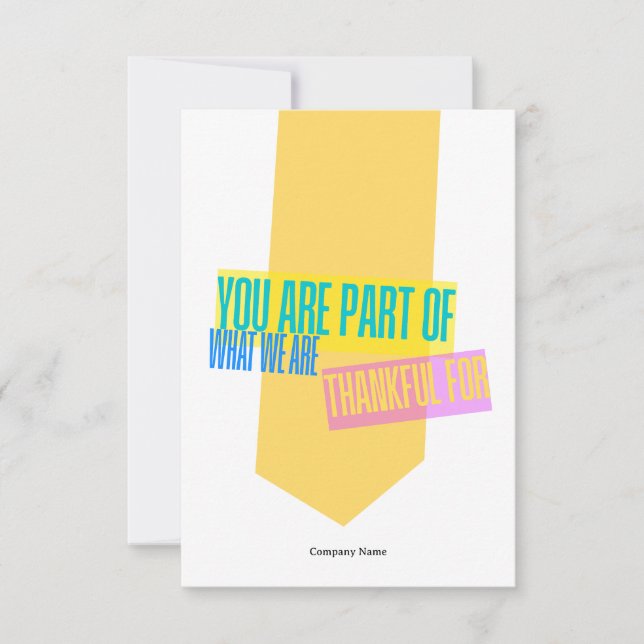 Employee Staff Thank You Appreciation Card Dankeskarte (Vorderseite)