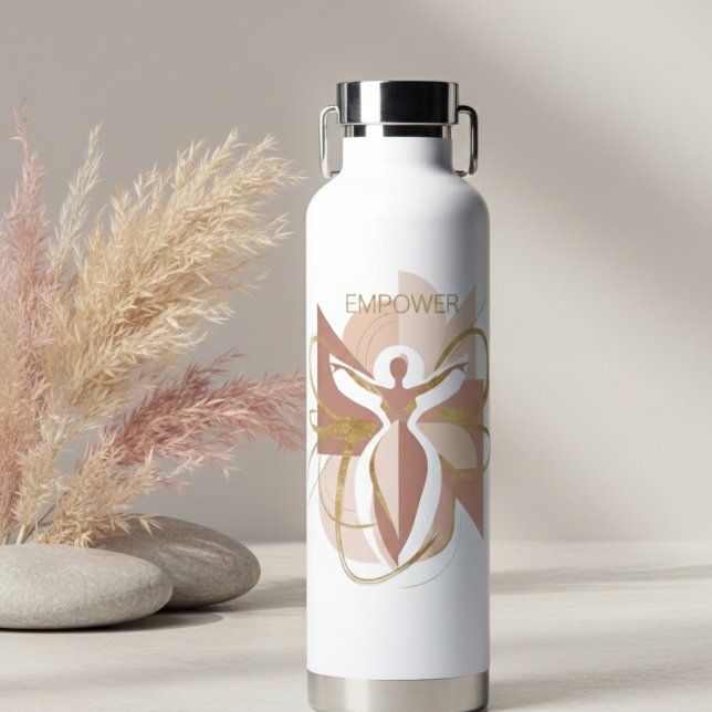 Empower Abstract Gold Female Trinkflasche (Von Creator hochgeladen)