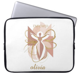 Empower Abstract Golden Woman Silhouette Art Laptopschutzhülle