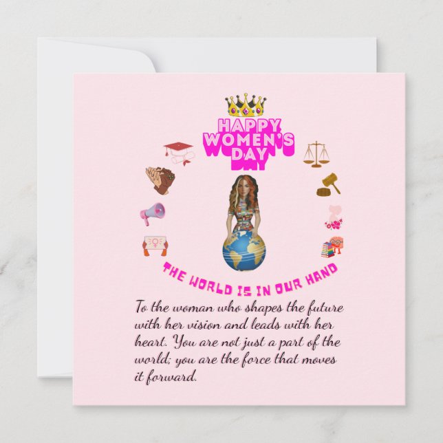 Empowered to lead happy women's day einladung (Vorderseite)