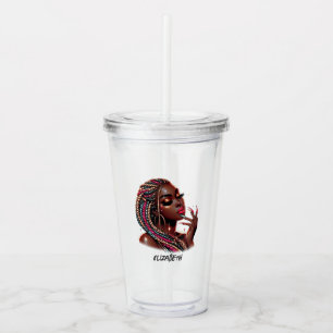 Empowered Urban Chic Afrikanische Amerikanerin Acryltrinkbecher