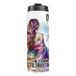 Empowered Woman Floral   Zitate zum Thema Inspirat Thermosbecher