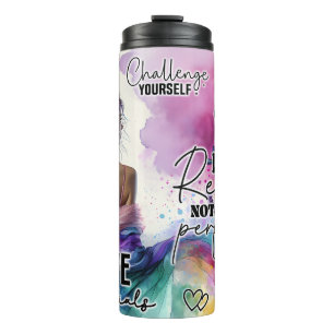 Empowered Woman Floral Zitate zum Thema Inspirat Thermosbecher