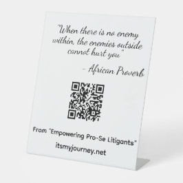 Empowering Pro-Se Pedastal Sockelschild