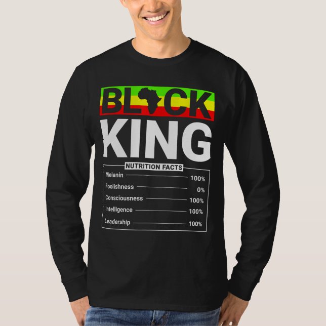 Empowerment des "Black King Definition Nutrition L T-Shirt (Vorderseite)