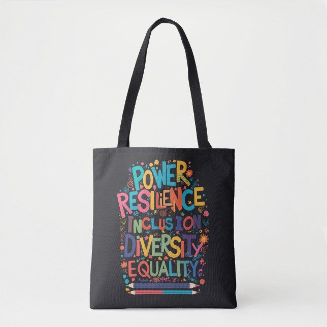 Empowerment und Diversity Inspiration Tote Bag Tasche (Vorderseite)