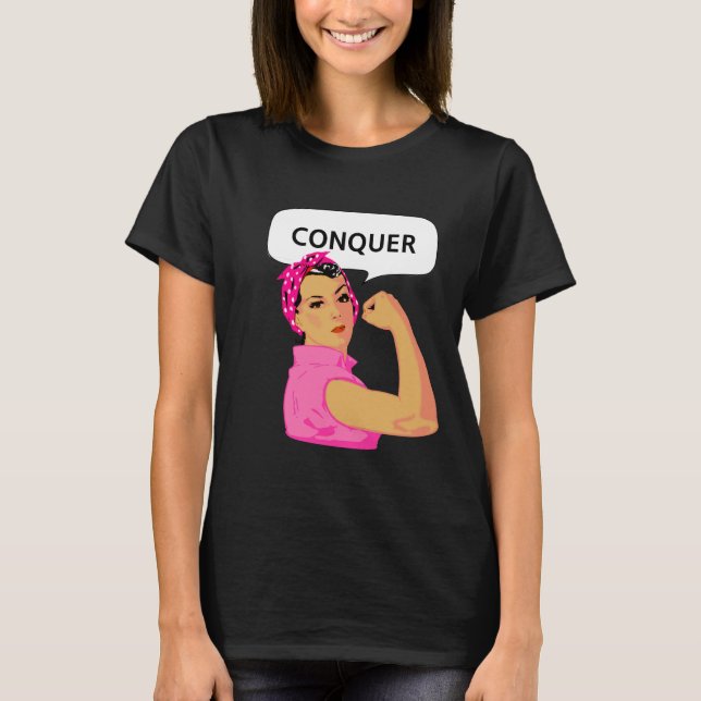 Empowerment von Frauen und beherrsche bearbeitbare T-Shirt (Vorderseite)