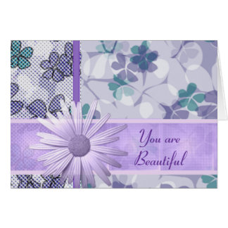 Empreinte de fleurs violettes Vous êtes belle