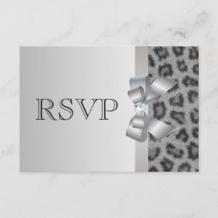 Empreinte de léopard, Bow & Diamond Mariage RSVP