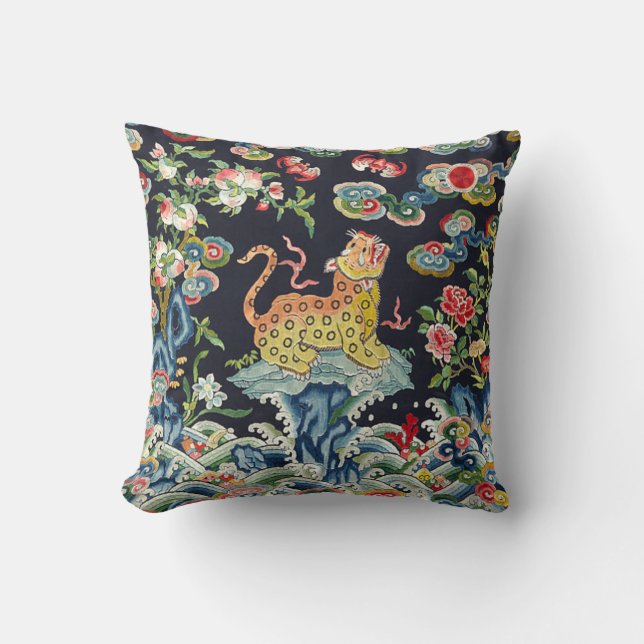 Empreinte de léopard chinois Décor Coussin (Recto)