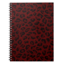 Empreinte de léopard rouge Carnet spiral