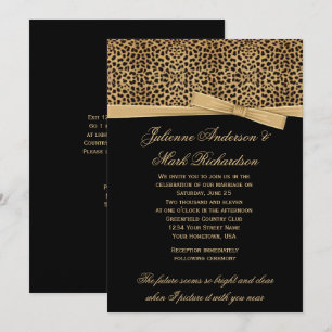 Empreinte de léopard sur Faire-part de mariage noi