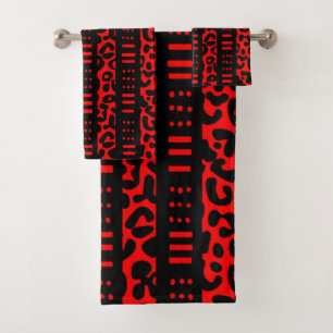 Empreinte de léopard tribal rouge