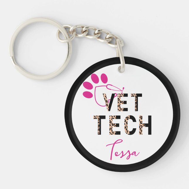 Empreinte de léopard Vet Tech Stethoscope Porte -  (Devant)