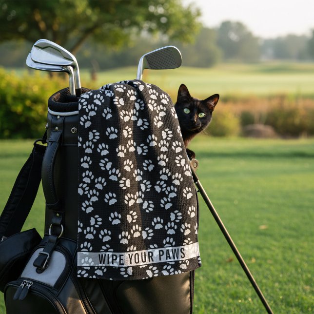 Empreinte de patte animal de compagnie Serviette d (Wipe your paws when on the golf course (or in the kitchen))
