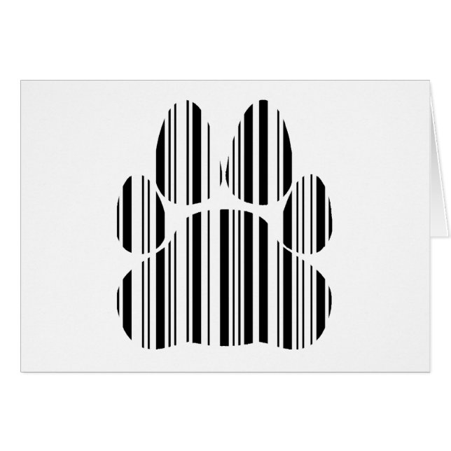 EMPREINTE DE PATTE DE CHAT Code-Barres Motif Impri (Devant horizontal)